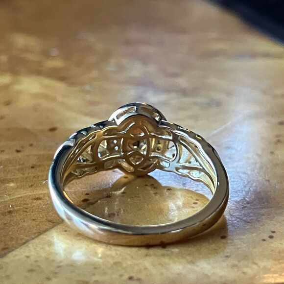 Natural Orange Garnet Sterling Silver Ring Size 6 - Picture 7 of 9